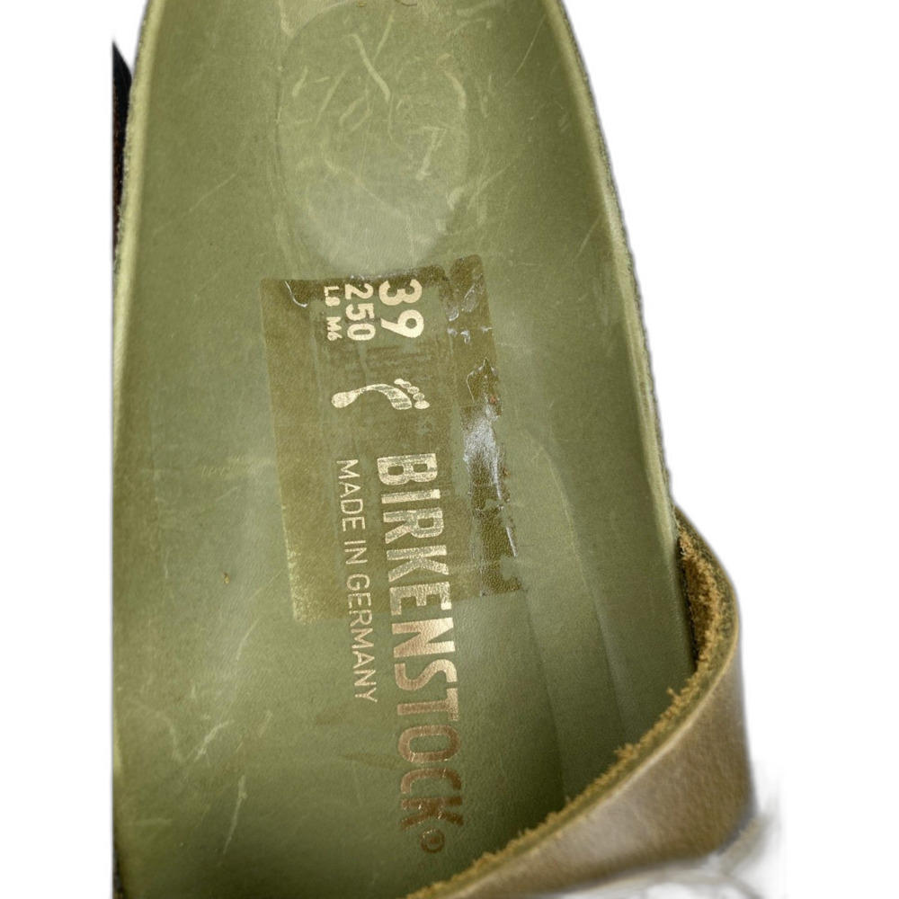 Birkenstock Madrid Big Buckle Natural Leather Oiled Sandals - Olive Green. Sz: 8 - Picture 5 of 9